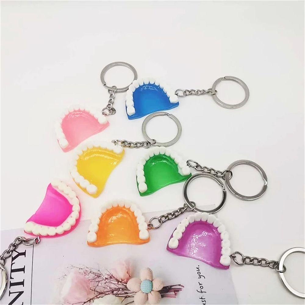 Móc Khóa Hình Chiếc Răng Bằng Nhựa Resin Thời Trang