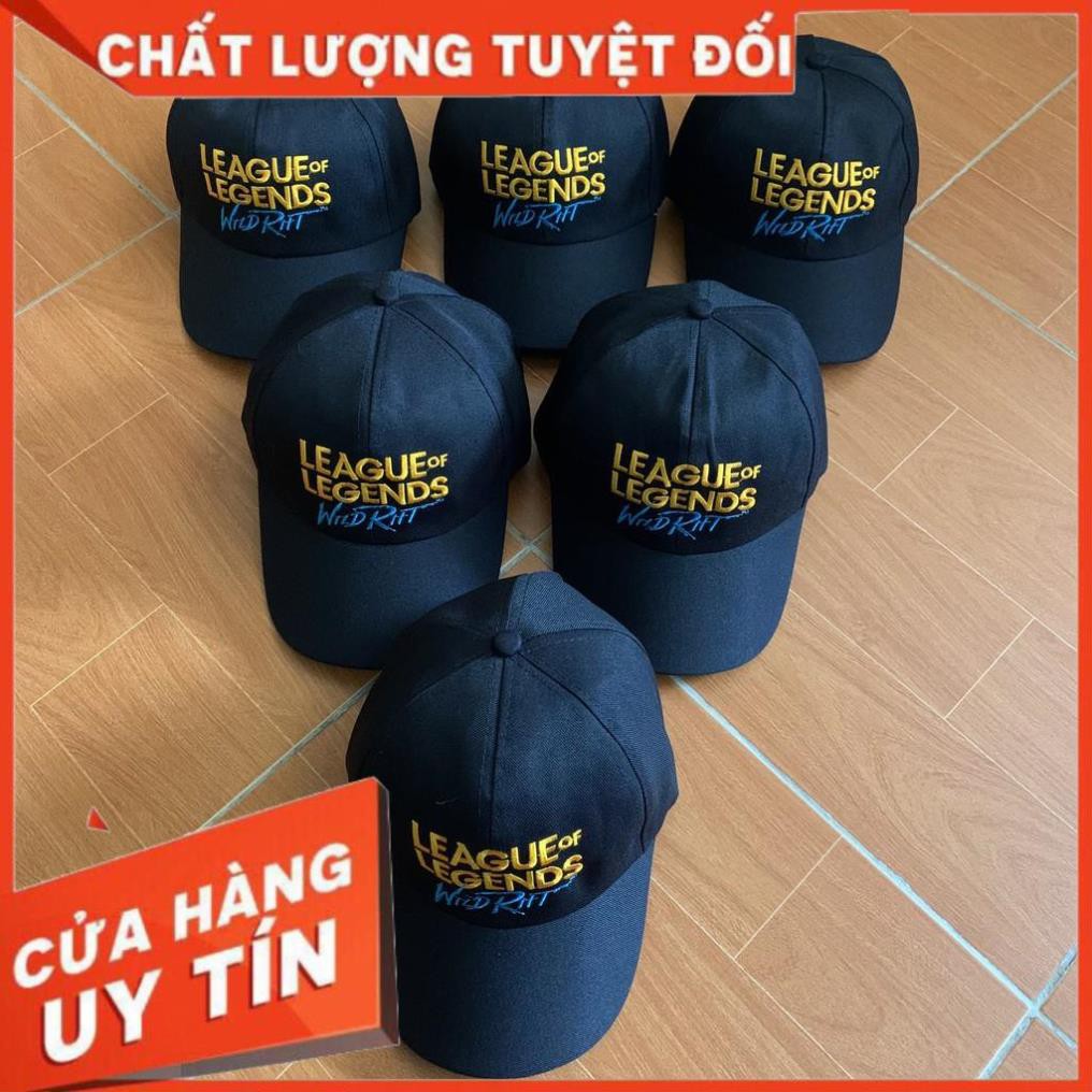 Nón Lưỡi Trai Game Liên Minh Huyền Thoại Tốc Chiến Chất Liệu Kaki Hình Thêu Logo League of Lengend Wild Rift Cực Chất