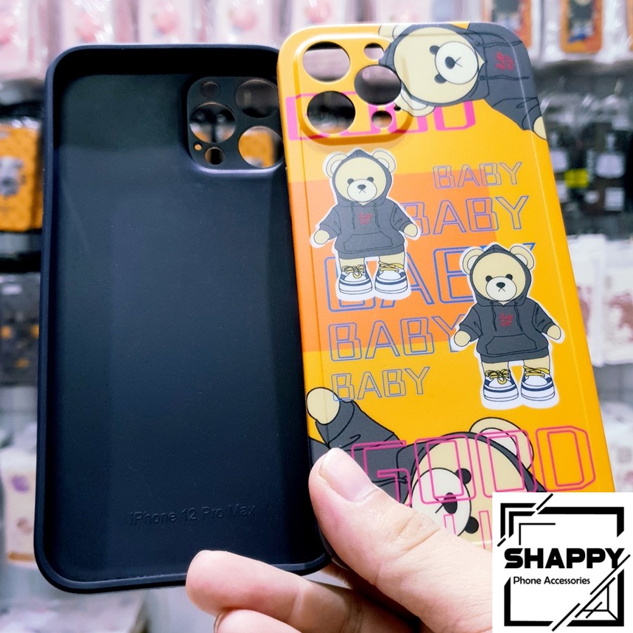 Ốp Lưng IPhone Gấu Ted Baby Dẻo Viền Vuông Các Dòng 7Plus/8Plus/X/XS/XsMax/11/11ProMax/12ProMax [Shappy Shop]