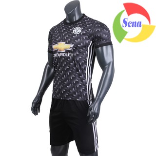 Bộ đồ đá banh Manchester United sân khách Mùa giải 2017-2018 Senavina (Đen)