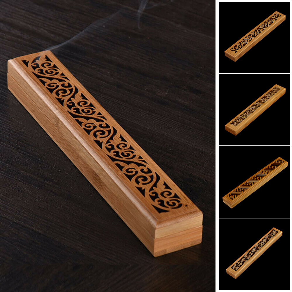 Hộp Gỗ Tre Đựng Nhang Trang Trí Tiện Lợi