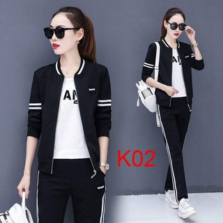 Đồ Bộ Thu Đông Nữ Thể Thao Khóa Kéo Thời Trang Dạo Phố Mặc Nhà Cao Cấp K01_K02