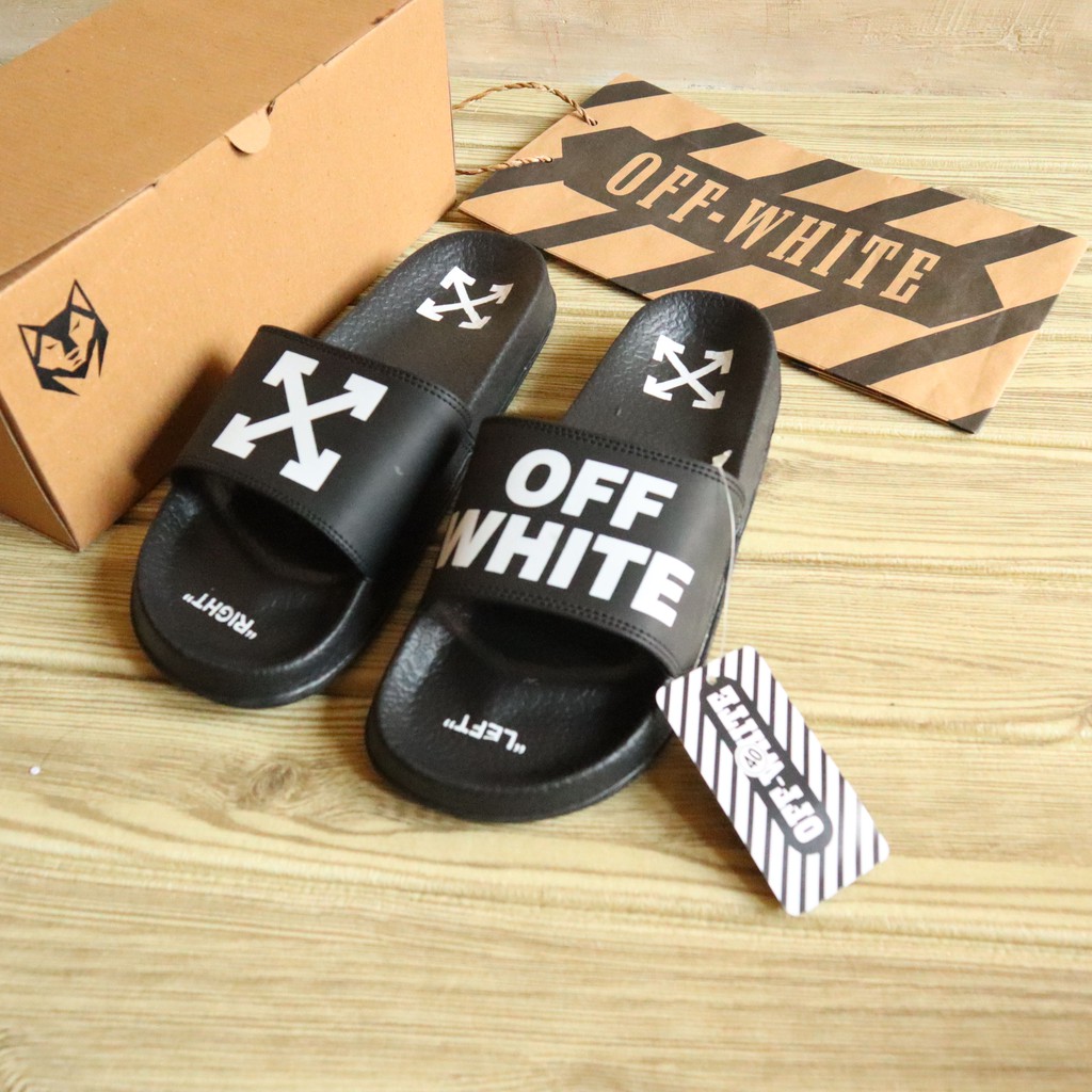 Dép Sandal Nữ Quai Ngang In Chữ Off White