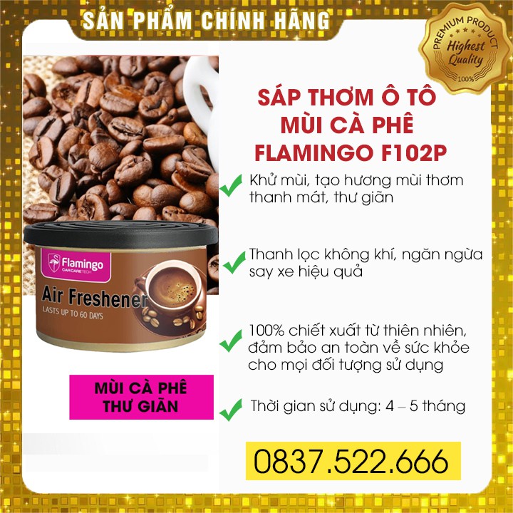 Sáp Thơm Quyến Rũ Tự Nhiên Để Ô Tô Vị Cà phê Flamingo F102C