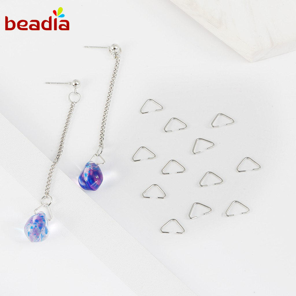 Set khóa cài BEADIA kiểu dáng tam giác bằng kim loại dành cho làm đồ trang sức
