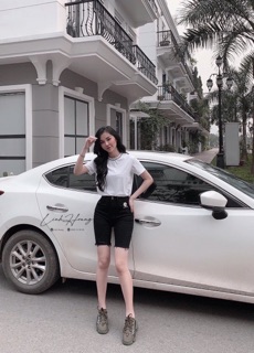 Quần ngố Jeans hoa cúc