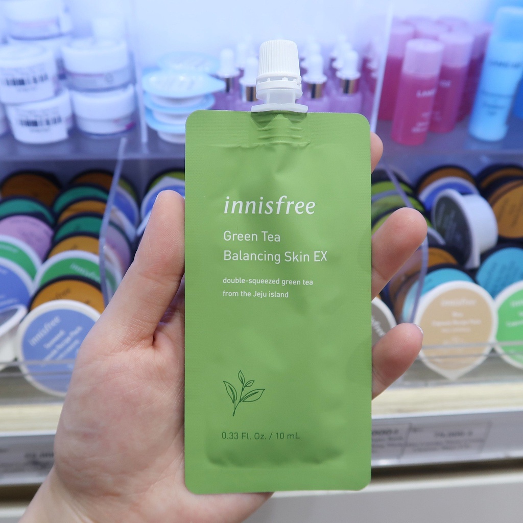 [2019] Nước hoa hồng Innisfree Da Hỗn Hợp Green Tea Balancing Skin Ex - 10ml