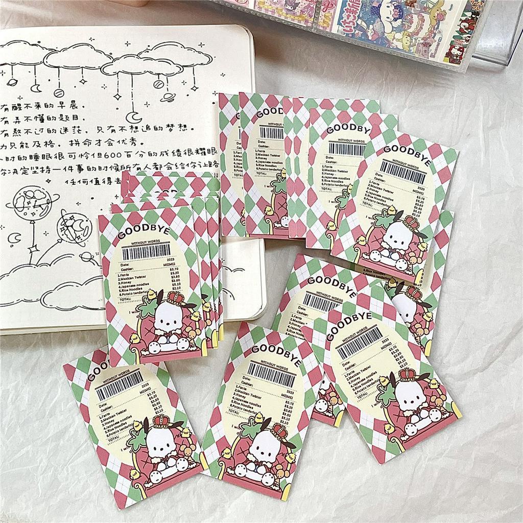 ✨✨SANRIO Set 20 Miếng Dán Họa Tiết Vé Máy Bay Hoạt Hình Trang Trí Quà Tặng