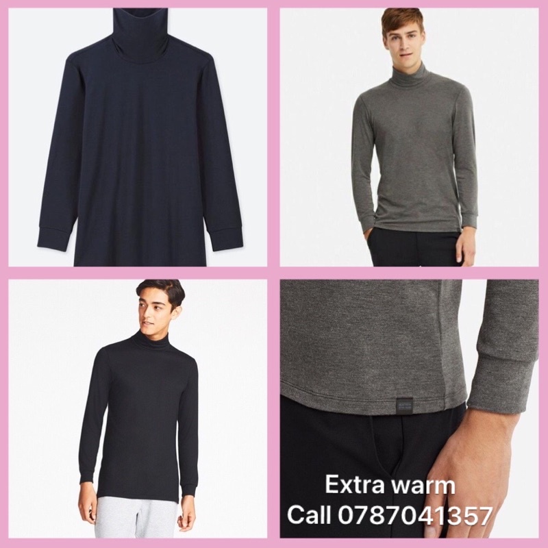 Áo giữ nhiệt cổ lọ nam Uniqlo Heattech extra warm ấm gấp 1,5 lần dòng thường