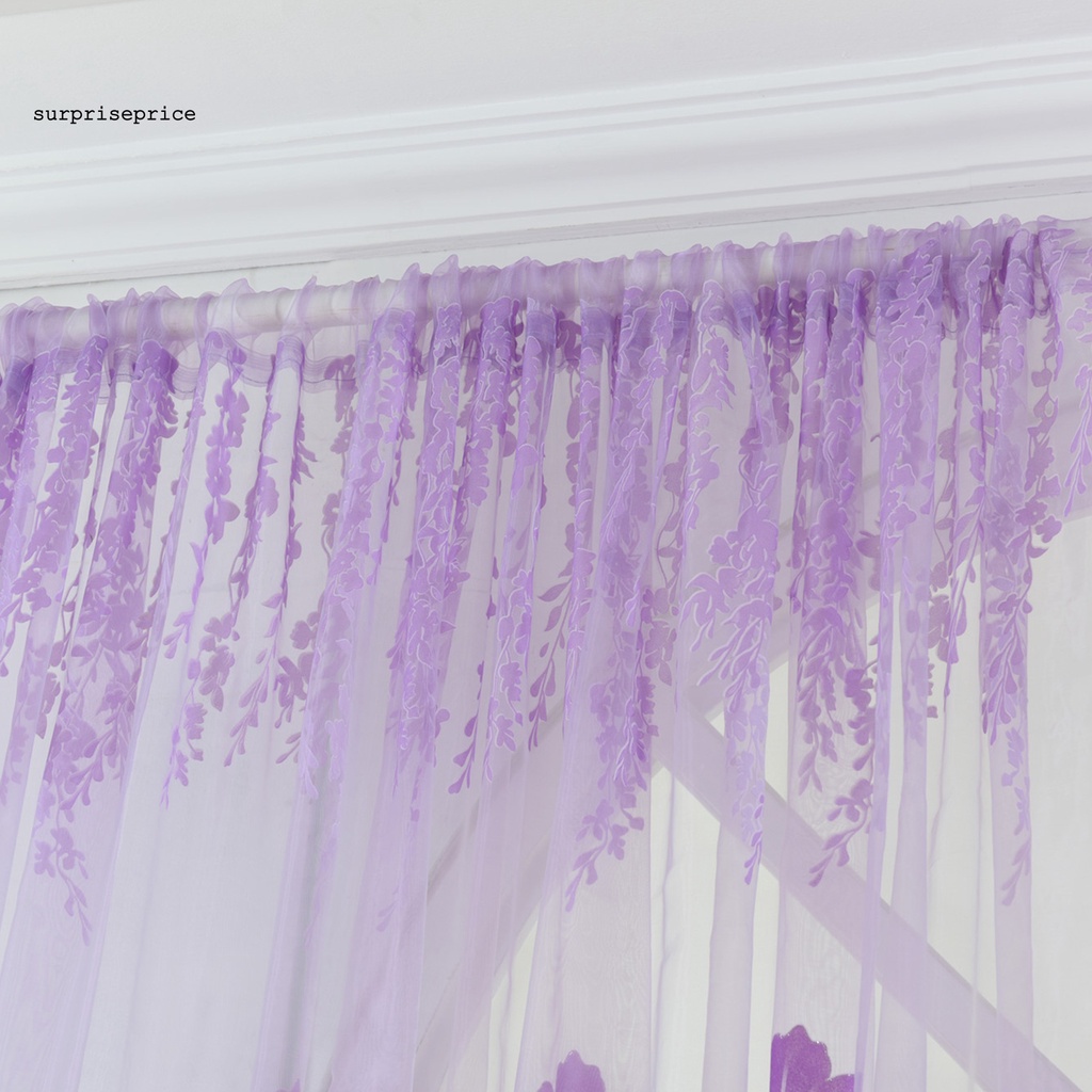 Rèm cửa sổ vải polyester họa tiết hoa trang trí nhà cửa