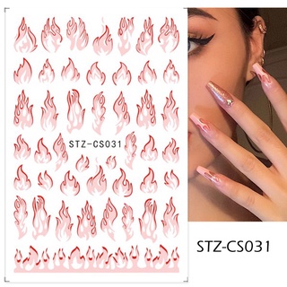 OKDEALS Dán Trang Trí Móng Tay Hình Ngọn Lửa 3D DIY