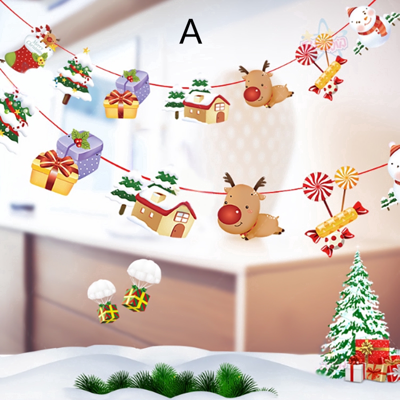 Dây biểu ngữ họa tiết giáng sinh trang trí nội thất