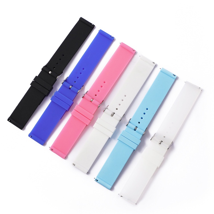 Dây Đeo Thay Thế Bằng Silicon Nhiều Màu Sắc 12 14 16 18mm 20mm 22mm 24Mm Cho Đồng Hồ Samsung Galaxy Watch 42mm Active Huawei GT 2