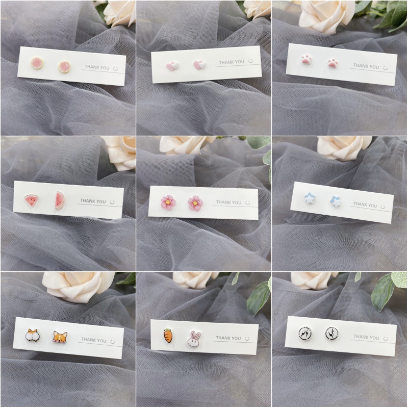 Khuyên tai chốt bạc S925 kiểu dáng độc đáo dễ thương cho nữ