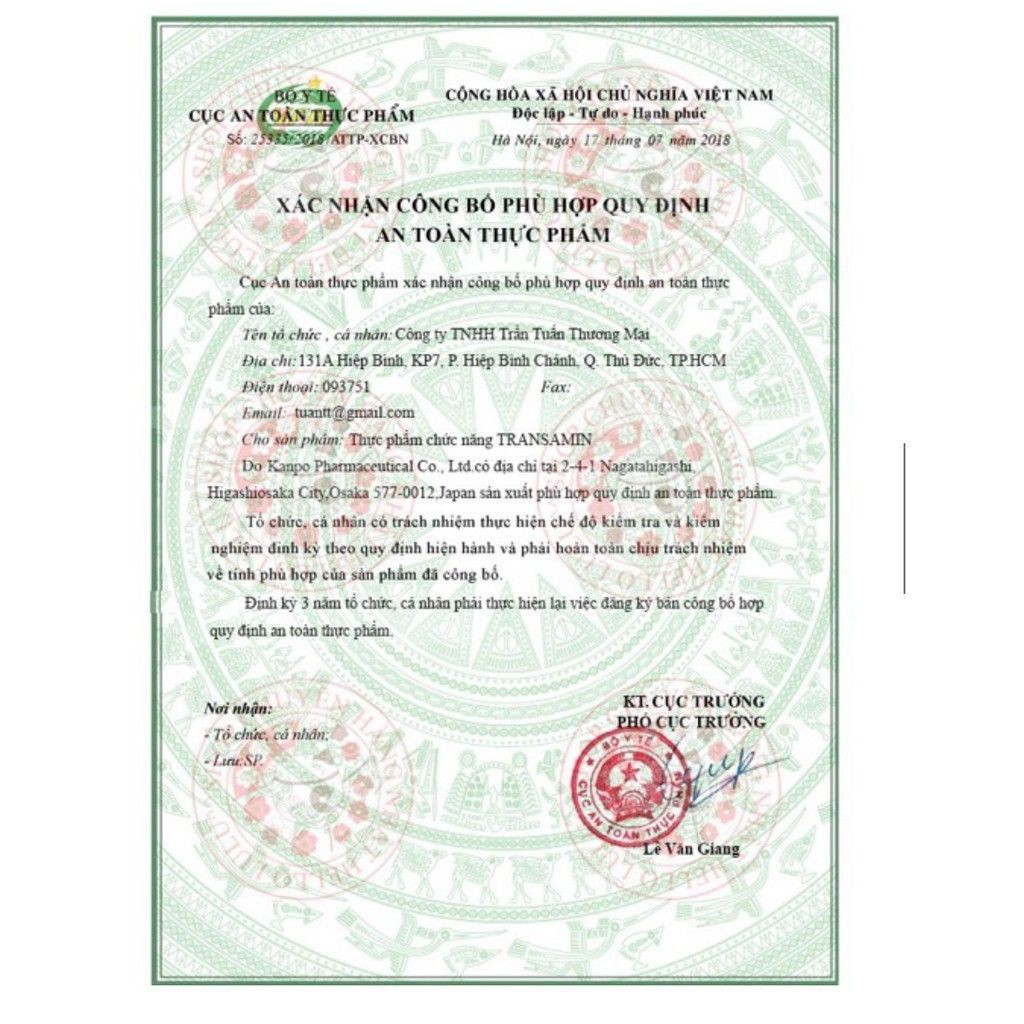 Viên uống trắng Transamin Skin White 500mg Nhật Bản