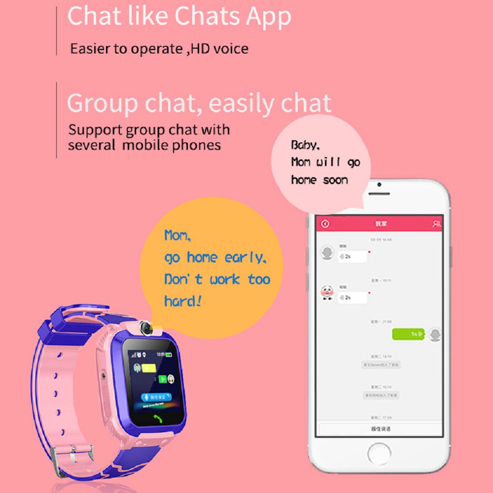 Đồng Hồ Thông Minh Q12 Có Thẻ Sim Chống Nước Ip67 Cho Bé Và Phụ Kiện