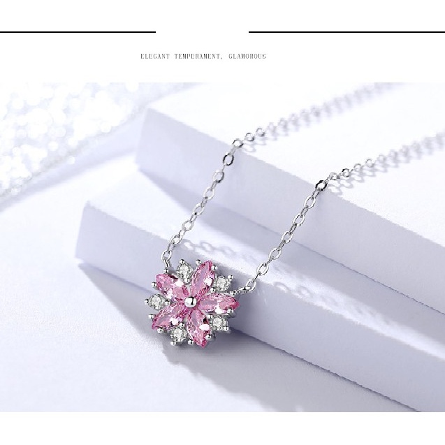 Dây Chuyền Bạc Nữ Bông Tuyết DB1666 Bảo Ngọc Jewelry