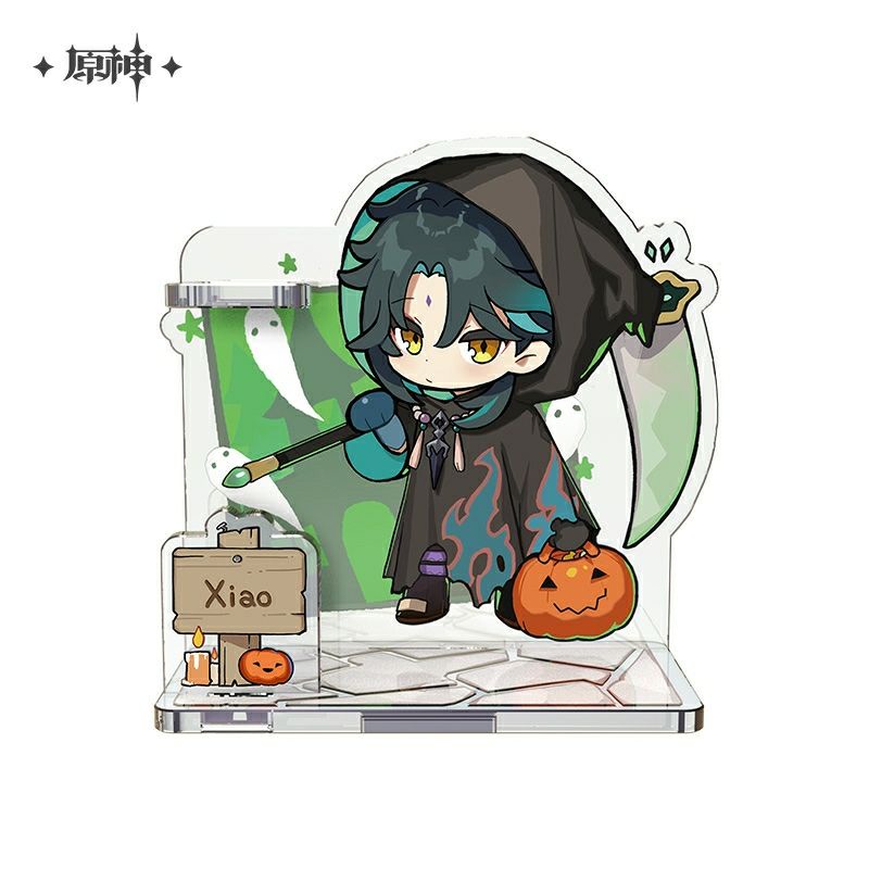 [có sẵn]  mô hình nhân vật standee acrylic genshin impact trick or treat chính hãng từ official shop