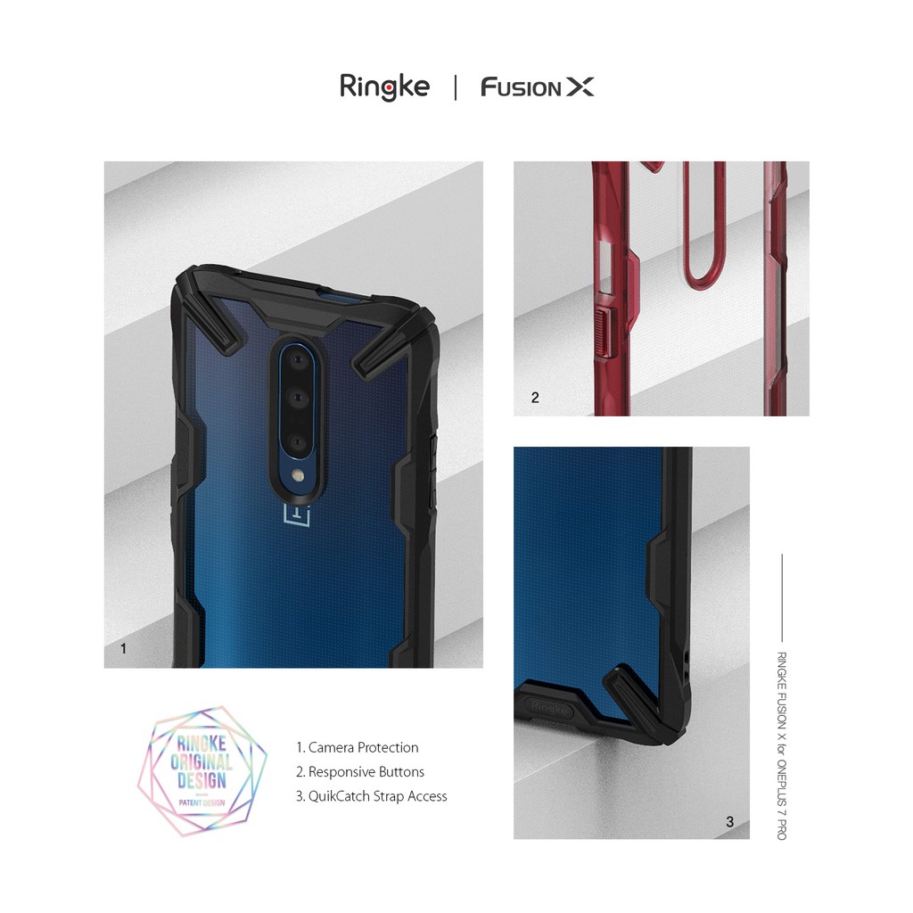Ringke Fusion-X, OnePlus 7 Pro 7 [Fusion-X] Ringke Vỏ chống sốc trong suốt
