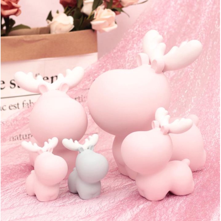 Tượng Hươu Đầu To Trang Trí