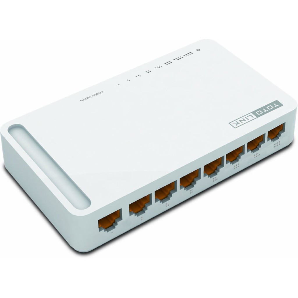 Cổng Chia Mạng Switch 8 Port Totolink 10/100Mbps S808 (Trắng) - Hãng Phân Phối Chính Thức