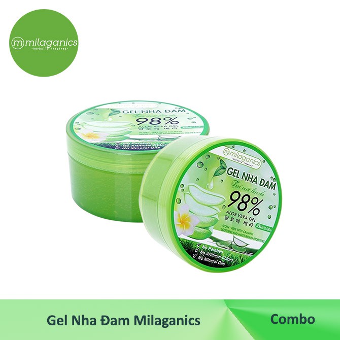 Combo 2 Gel Nha Đam Tươi Mát Làn Da Milaganics (300ml/Hộp) | BigBuy360 - bigbuy360.vn