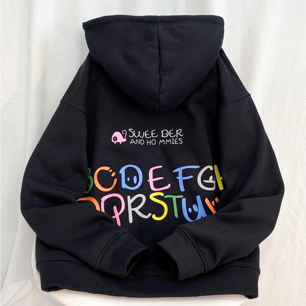 Áo hoodie khóa in chữ hai mặt, Áo nỉ Unisex from rộng, Chất nỉ ấm mặc không xù, thiết kế phong cách - MODY