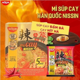 MÌ CAY NISSIN VỊ SÚP CAY HÀN QUỐC 30 gói x 6 lốc