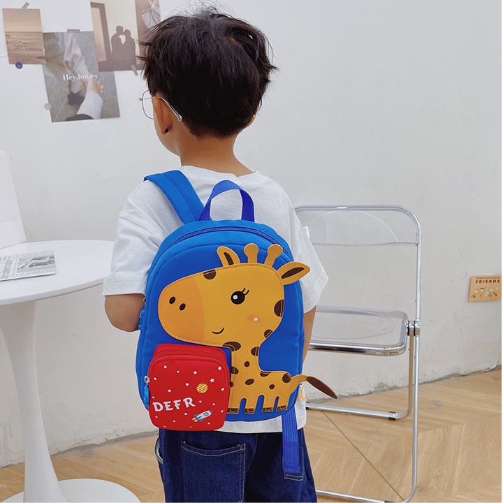 Balo cho Hình 3D cho bé đi học mẫu giáo chất mềm mịn chống thấm nước cao cấp size 27cm BALO-566