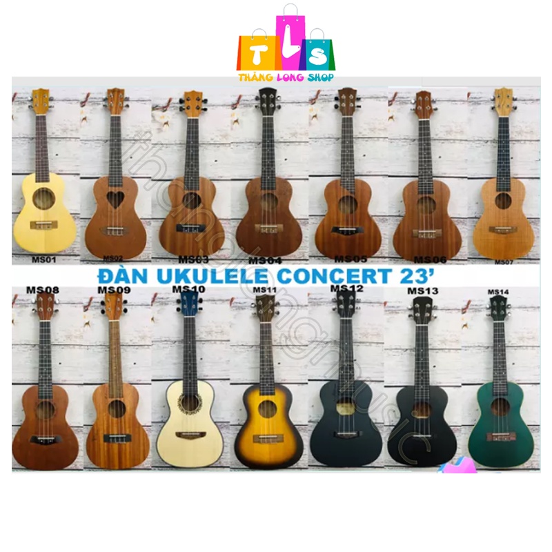 [ đàn ukulele giá rẻ ] Đàn Ukulele Concert (23') Gỗ Mahogany (Tặng GT và pick gảy)