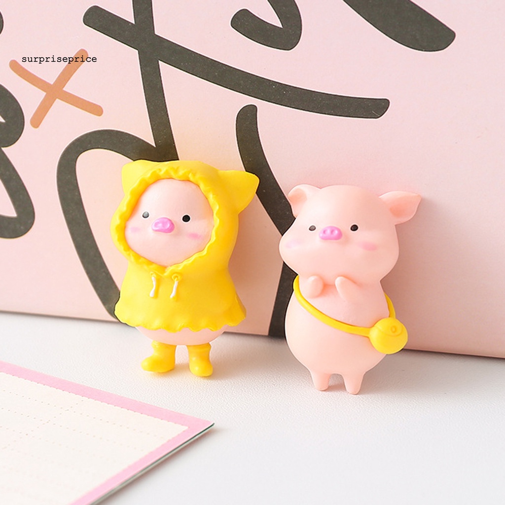 Mô Hình Chú Heo Hoạt Hình Mini Dễ Thương Dùng Trang Trí