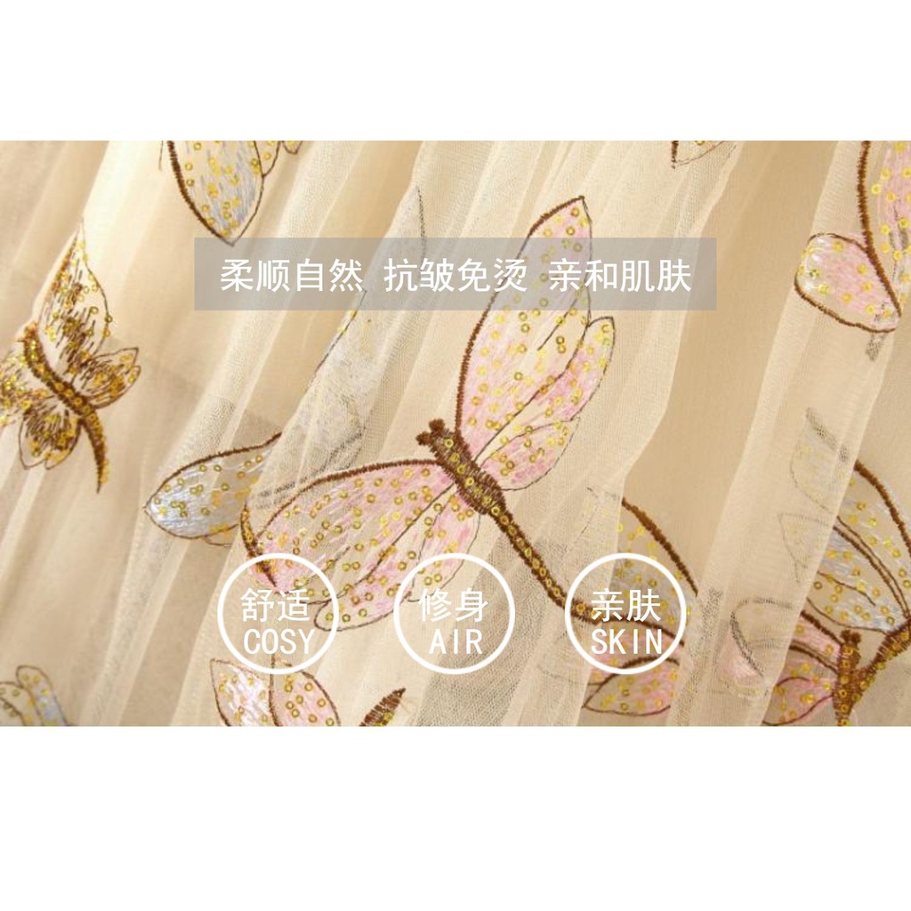 Chân Váy Lưới Thêu Hình Chuồn Chuồn Đính Kim Sa Nhiều Màu Sắc Dễ Thương Cho Nữ | BigBuy360 - bigbuy360.vn