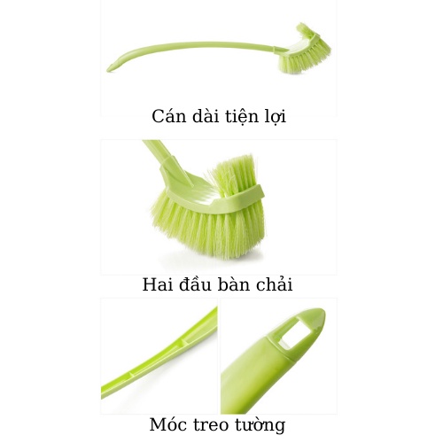 Cây cọ chà bồn cầu toilet sàn nhà 2 đầu thông minh GD130