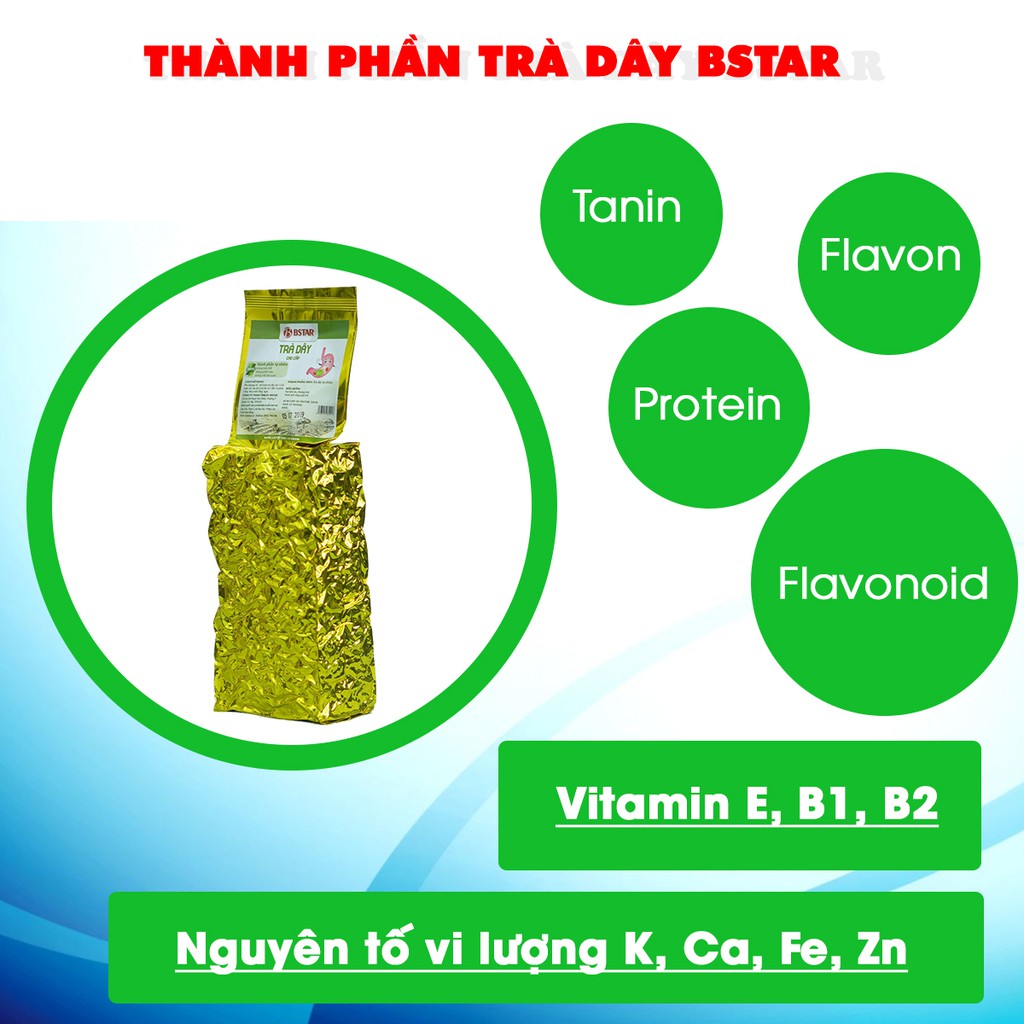 [Trà Dây Cao Cấp Bstar] Dùng Cho người Viêm Loét Dạ Dày Nhiễm Vi Khuẩn HP Dương Tính - 250G