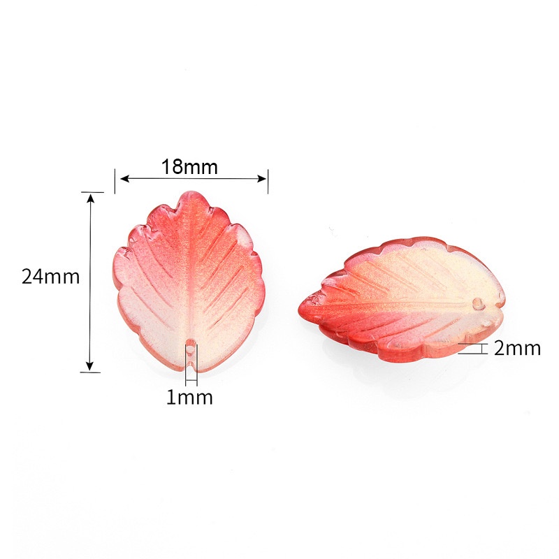 5 lá thủy tinh 14*15mm hoặc 18*24mm nguyên liệu làm trâm làm trang sức cố trang cosplay cổ phục