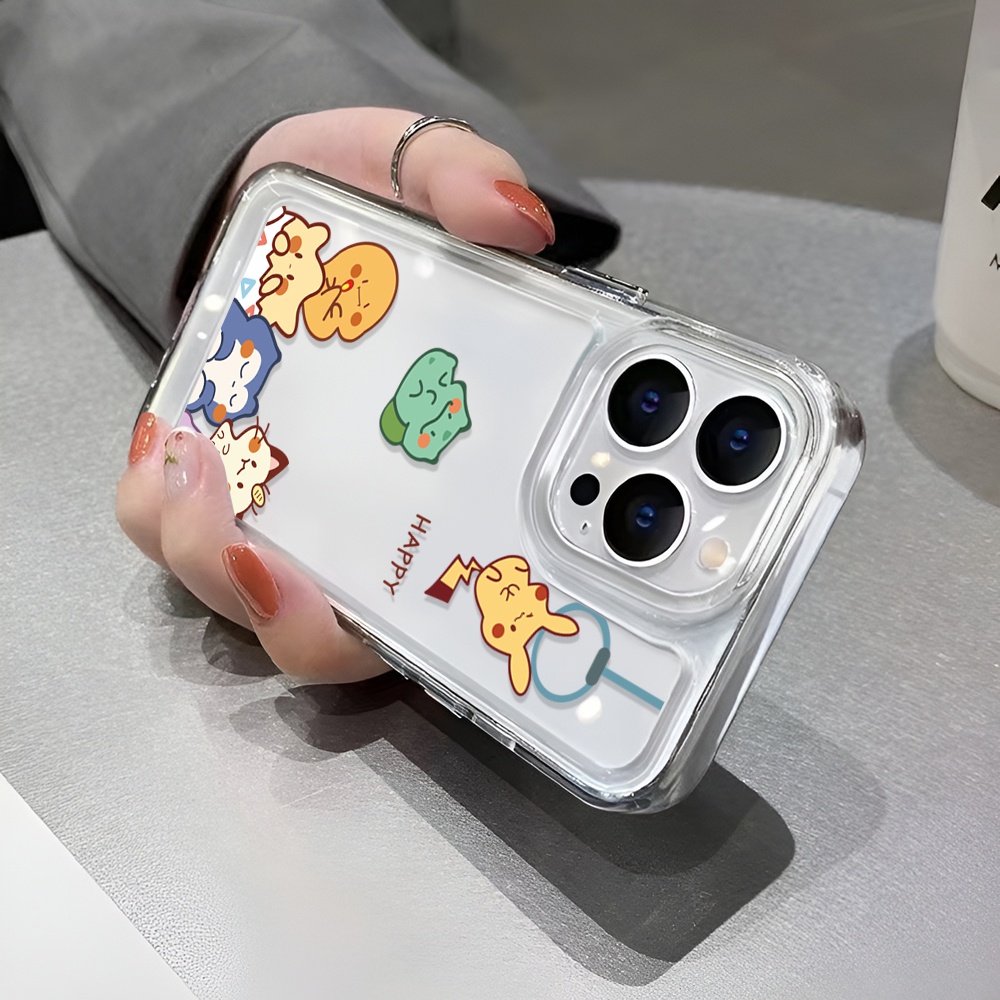 Ốp Điện Thoại Trong Suốt In Hình pikachu Cho iphone 14 Plus 11 13promax 12 7Plus X XS Max