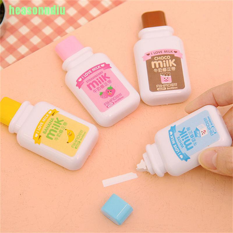 HO Milk Bottle Roller White Out School Office Study Stationery Correction Tape Tool