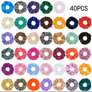 Chun buộc tóc Scrunchies lụa Satin