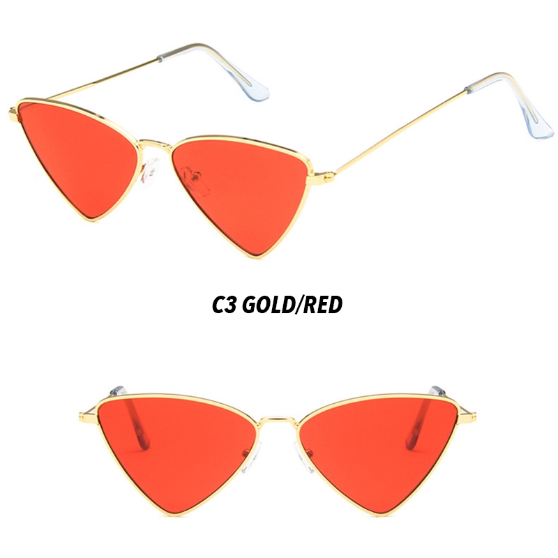 【HENGHA】【chứng khoán sẵn sàng】INS Fashion Candy Color Cat Eye Women Sunglasses Kính mát