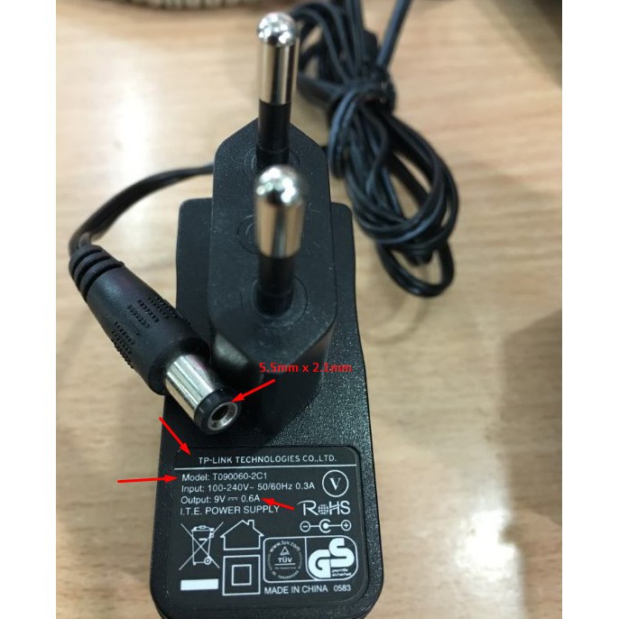 Combo 5c Adapter nguồn Tp Link 9V 0.6A