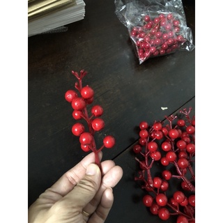 chùm đào đông/cherry trang trí Noel