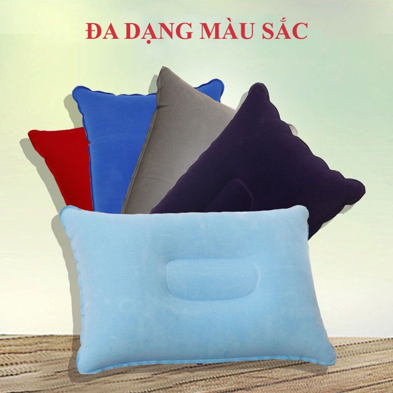 Gối Hơi Hình Chữ Nhật Cho Dân Văn Phòng, Đi Du lịch, cắm trại - Gối hơi văn phòng