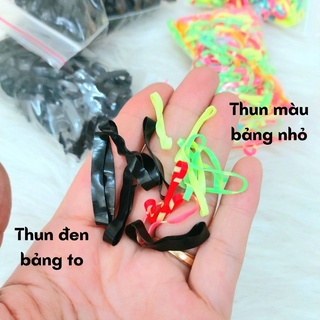 Bịch thun đen - thun màu nhỏ cột tóc