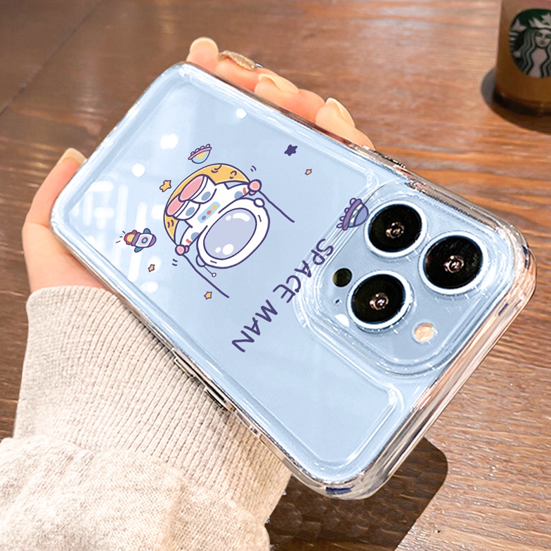 Ốp lưng iphone Ốp điện thoại Suntaiho tpu silicon hình phi hành gia thích hợp cho iPhone 11 pro 13 12 pro max xs max x xr 7 8 plus