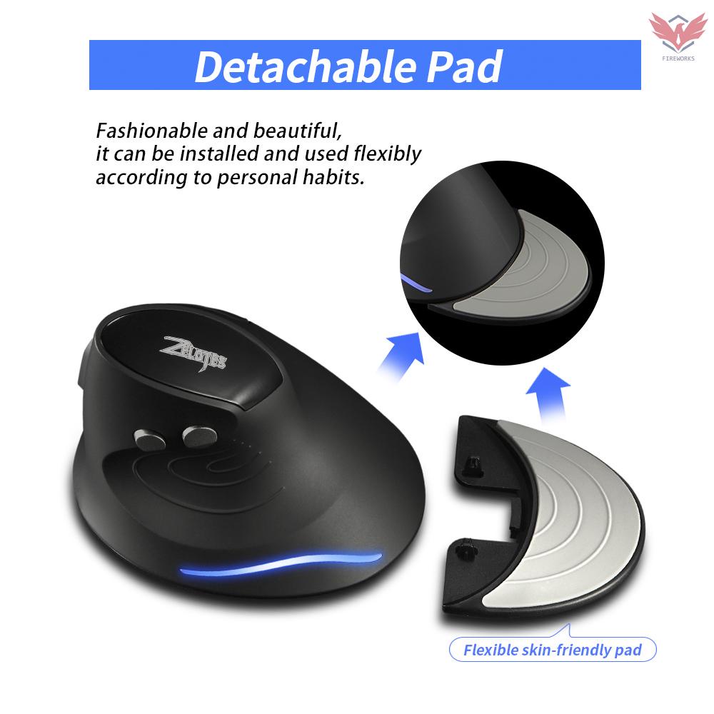 Chuột chơi game không dây Fir ZELOTES F-17 2.4GHz 6 phím với 3 DPI có thể điều chỉnh cho máy tính xách tay máy tính bàn