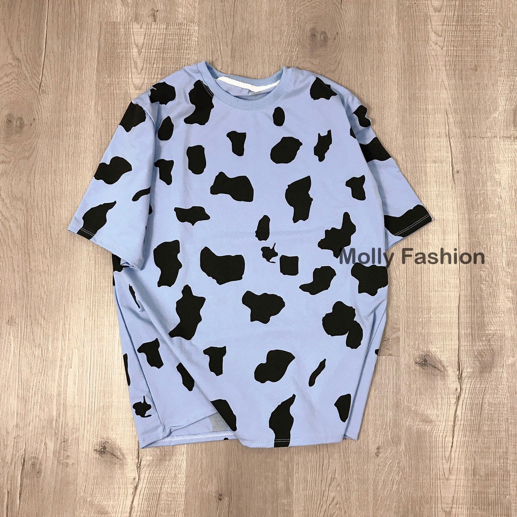 [Mã FAMARAL1 giảm 10K đơn 50K] Áo thun tay lỡ ❤️ Áo phông Unisex BÒ SỮA form rộng Freesize dành cho nam nữ Molly Fashion
