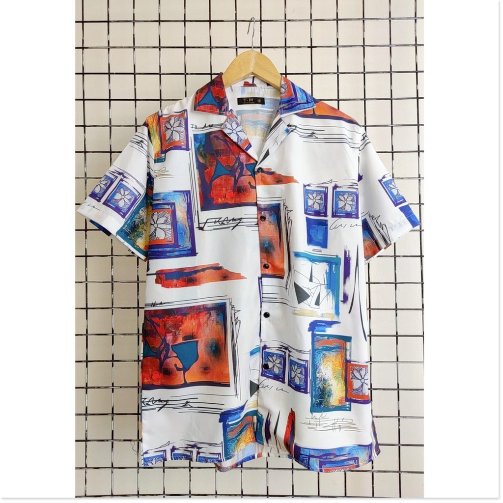 Áo Sơ Mi Nam Họa Tiết vải kate mát mịn HP