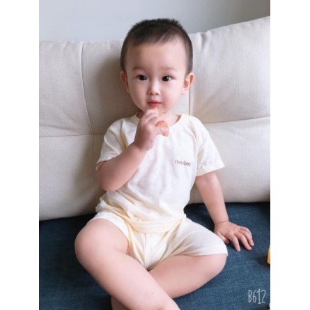 (Hàng cao cấp) Bộ Noubaby cộc thông hơi thun lạnh vân chìm