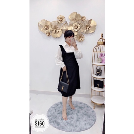 Set yếm trắng đen