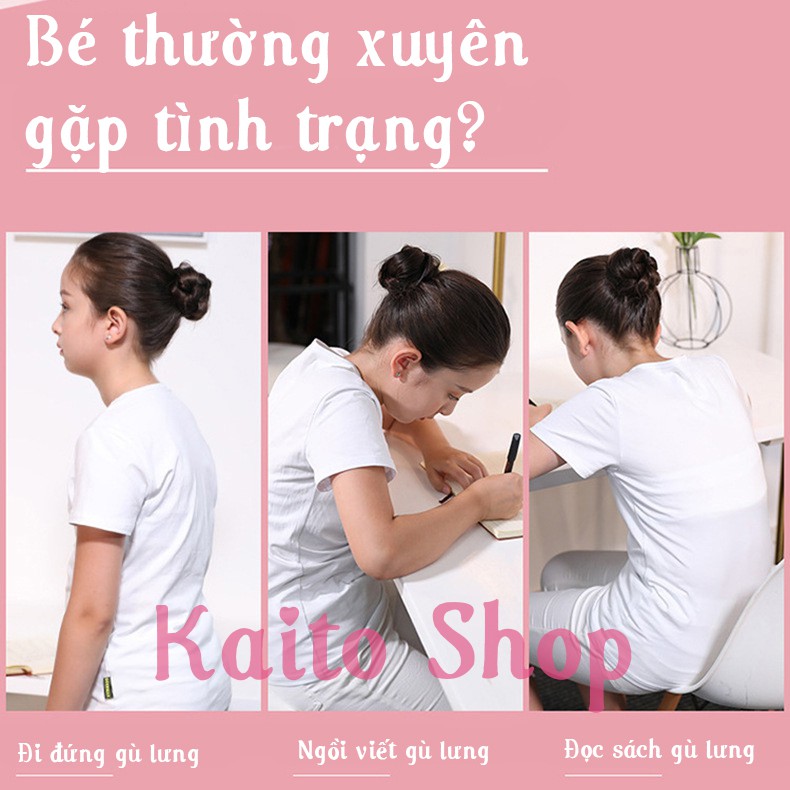 (Chống Gù - Chống Đau) Đai Chống Gù Lưng Trẻ Em - Đai Gù Lưng Cho Học Sinh Bé Trai Bé Gái - Có Miếng Đệm Đi Kèm